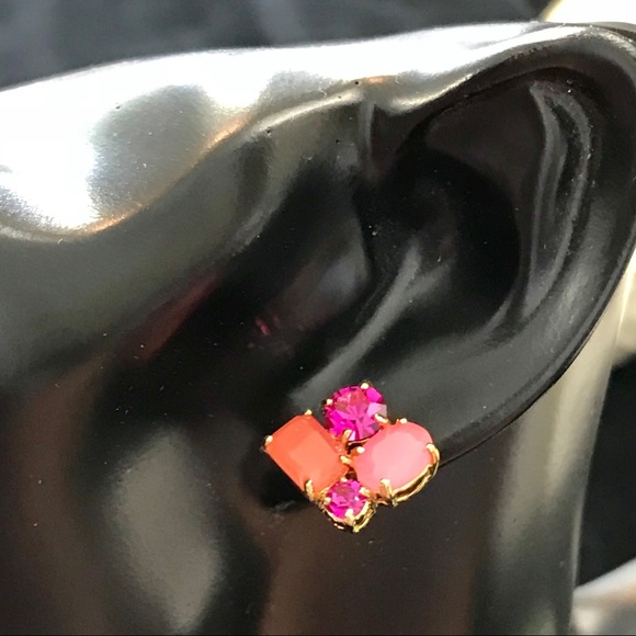 Kate Spade Multicolor/Gold Cluster Stud Earrings - Picture 6 of 8